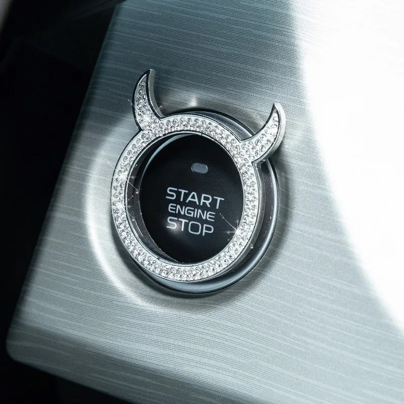 

Универсальный автомобильный двигатель, кнопка запуска и остановки, кольцевая крышка, декоративная наклейка со стразами, аксессуары для защиты салона