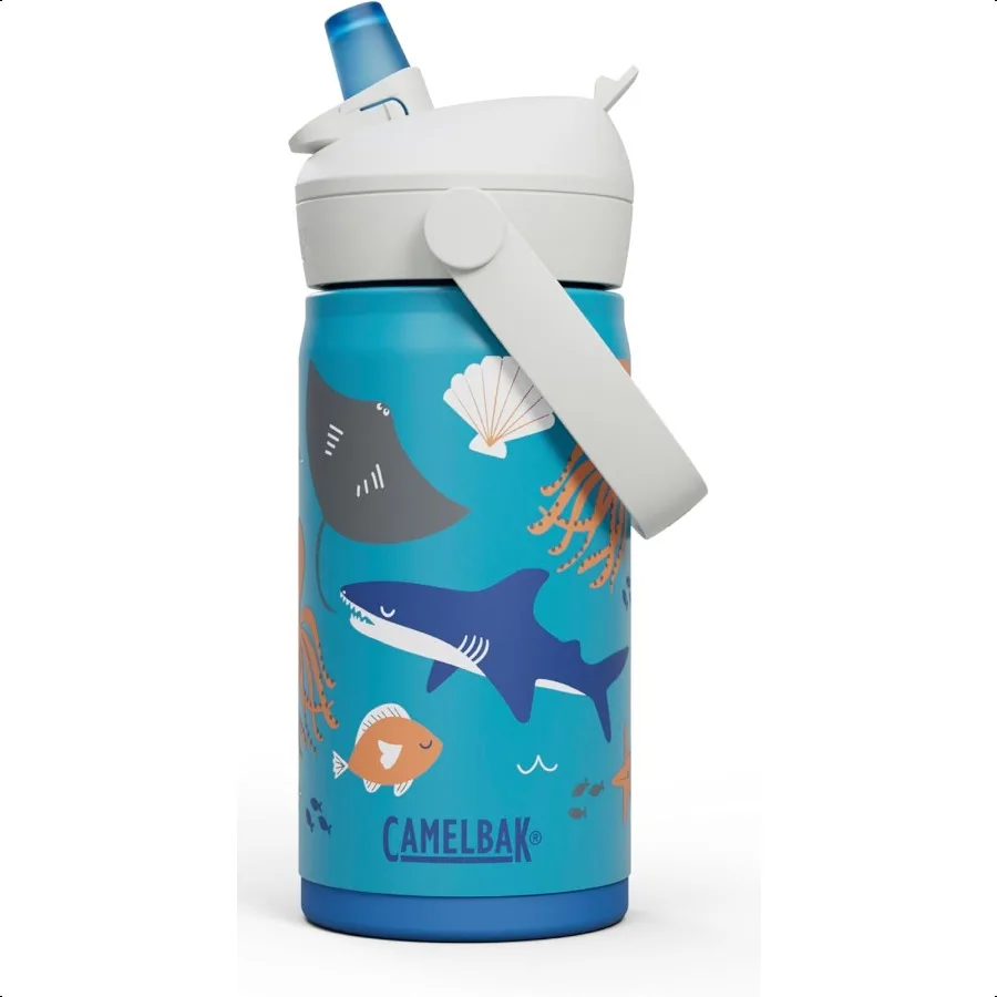 

Thrive Flip Straw Bite Vae Insulated Stainl Steel Water Bottle Ocean Life 12oz