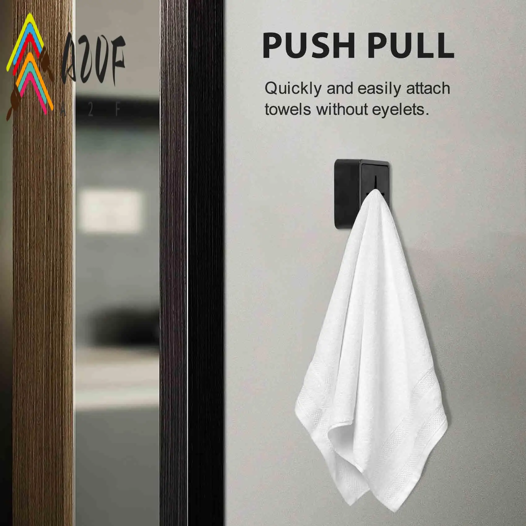 

A20F-Towel Holder For Bathroom - Self Adhesive Kitchen Towel Hanger Grabber, Wall Mount Dish Towel Hooks , 3 Pack