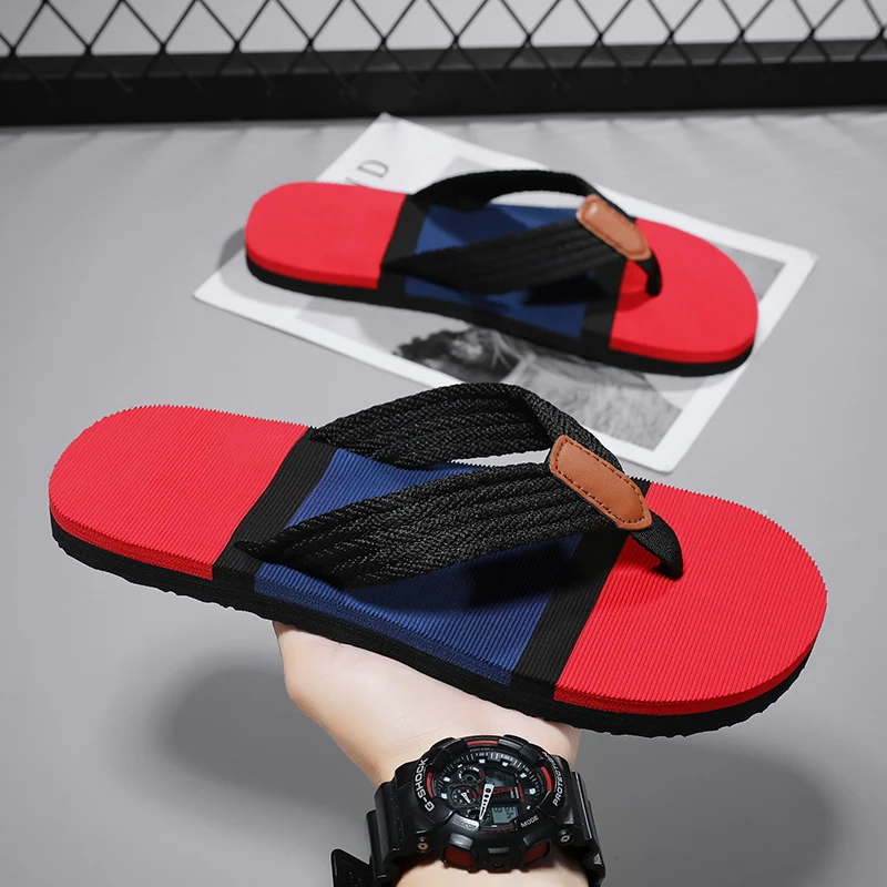 Minimalist men home slides elegant simple look, elastic sole, breathable casual shoes for modern home style