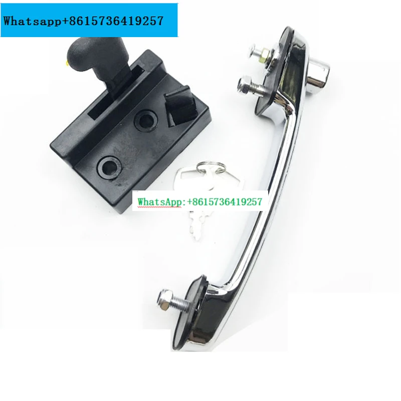 

For R60-7 Excavator cab door lock assembly Internal and external handle lock block reverse buckle lock excavator parts