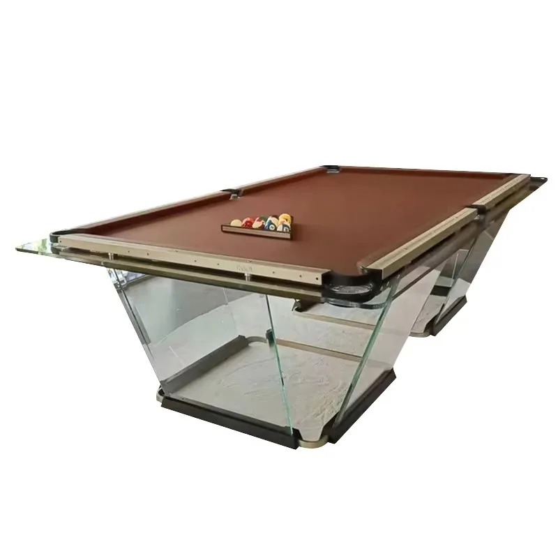 Luxury Home Glass American 8 Ball Pool Table 7ft 8ft 9ft Clear Slate Customizable Professional Indoor Use Full Set