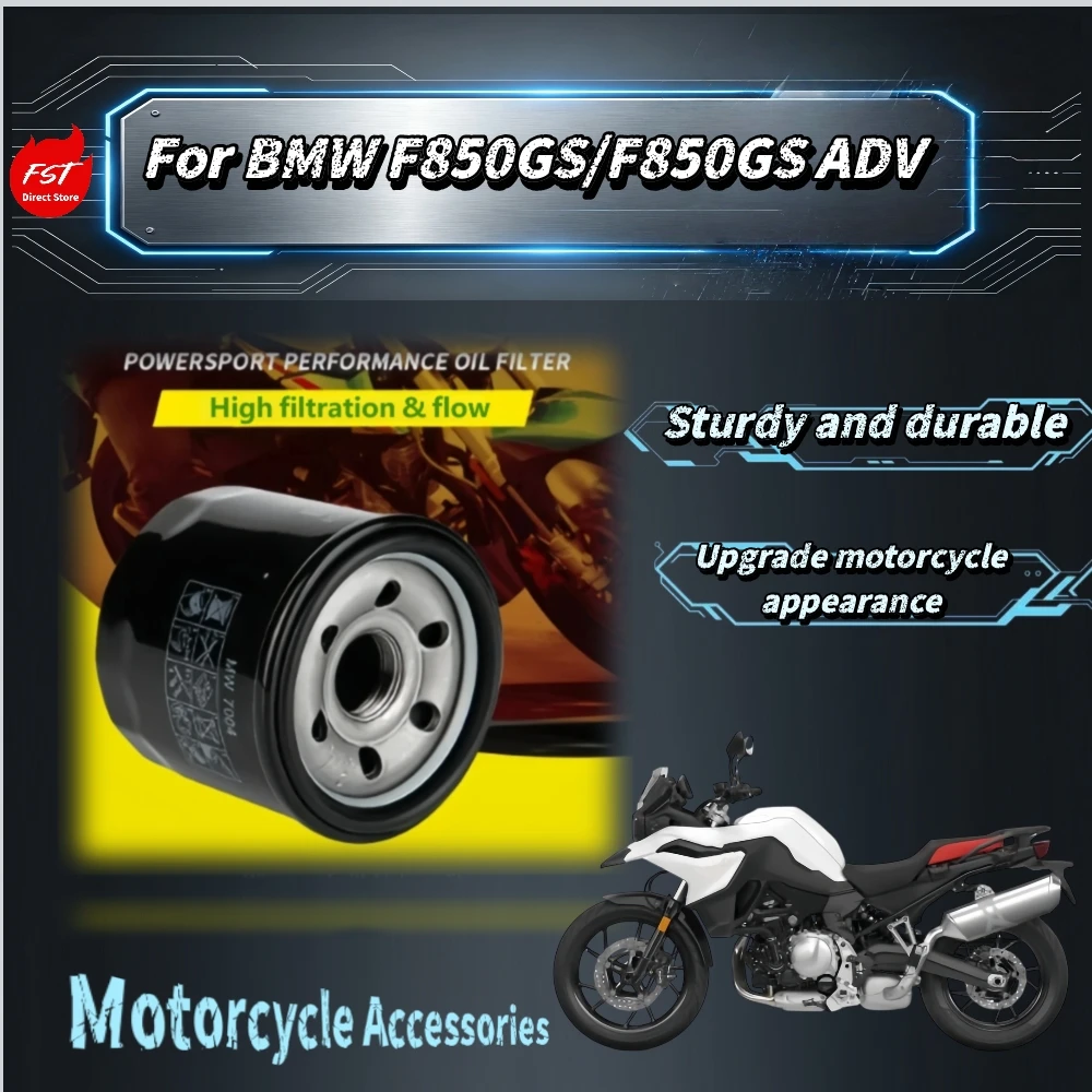 For BMW F850GS/F850GS ADV Moto Oil Filter, Built-in Check Valve Blocks Oil Backflow to Prevent Cold-start Engine Dry Wear