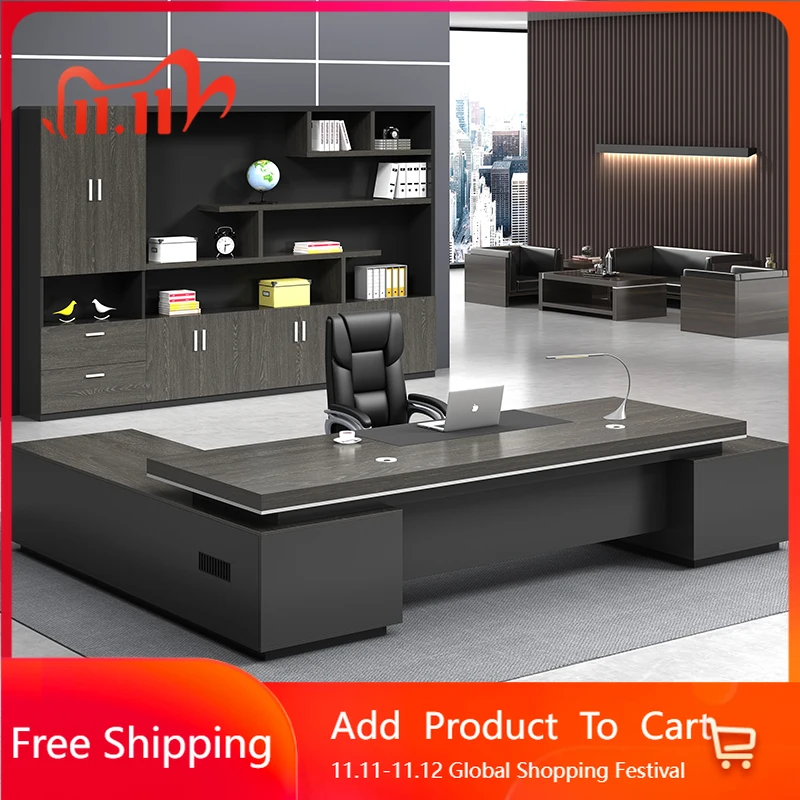 

Designer Storage Boss Table Simple Modern Reception Stand Up Reception Desks High Quality Unique Luxury Schreibtisch Furniture
