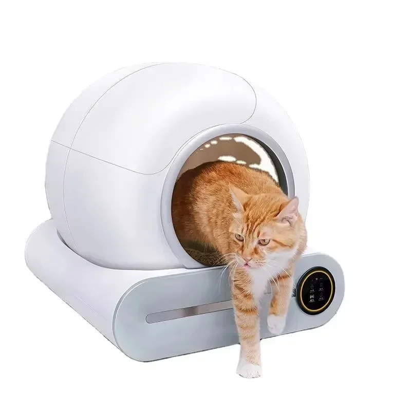 App Control 65L Large Volume Barrel Body Luxury Smart Cat Toilet Self Cleaning Automatic Cat Litter Box