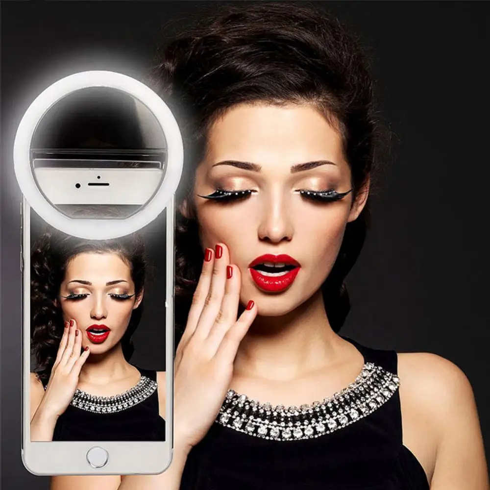 Led Selfie Ring Light Mobile Phone Lens LED Selfie Lamp Ring for Phone Selfie Clip Light Accessorie