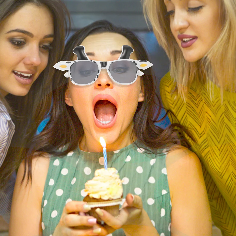 

2 шт., очки с коровой, забавные очки, легкий удобный реквизит для косплея, креативные аксессуары для костюмов с большими глазами для вечеринки