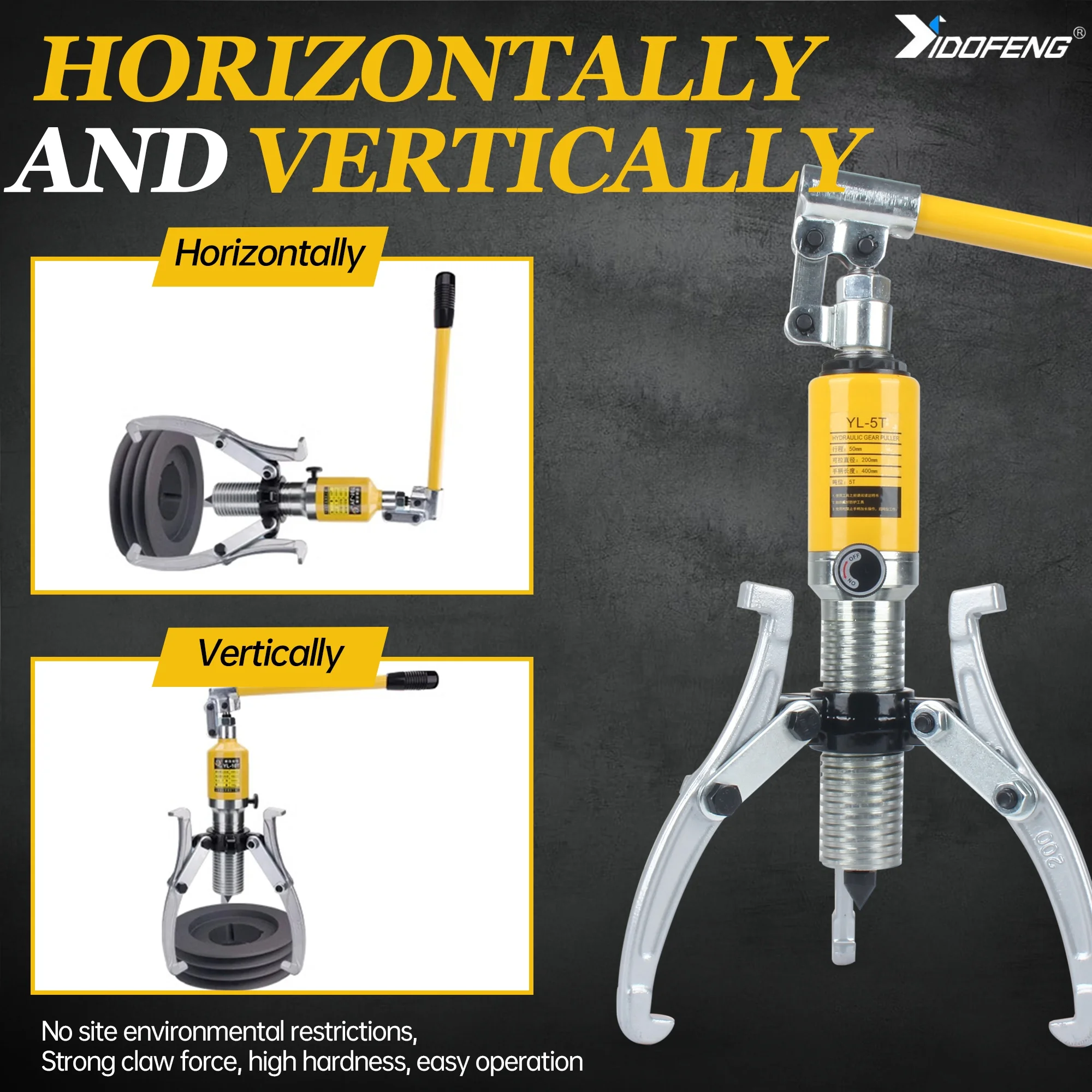 3 Jaws Bearing Hub Removal Tool Kit Integral Hydraulic Puller Remover Tool Bearing Pulley 5 Ton Auto Repair Tools