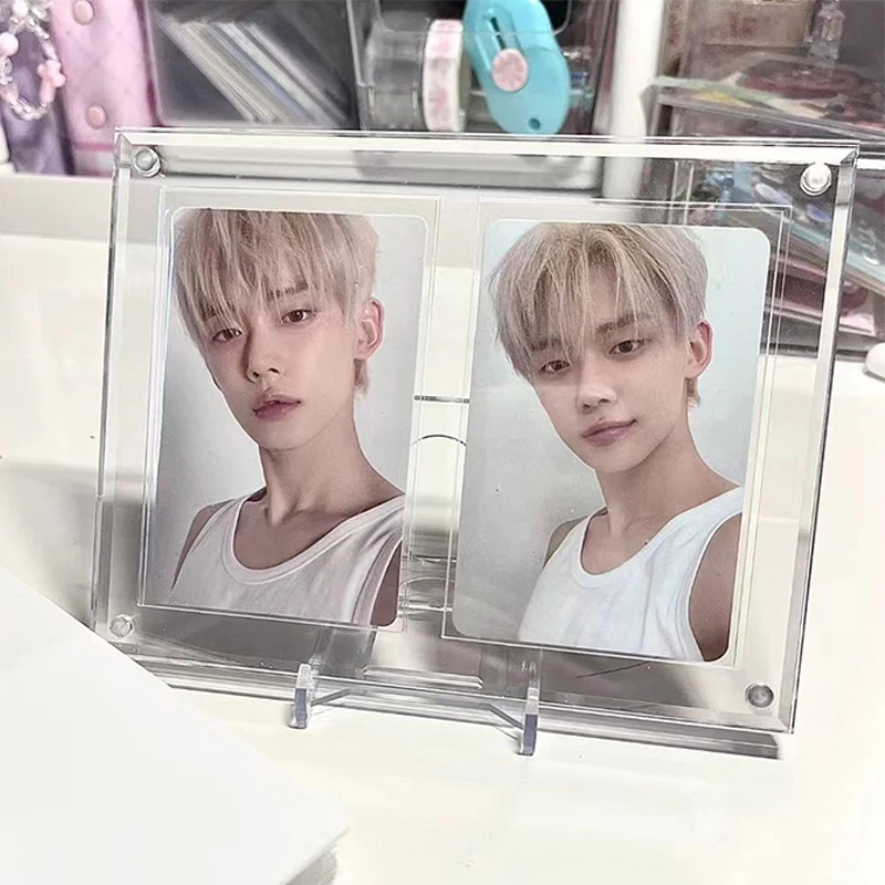 Acrylic Photo Frame Kpop Photocard Holder Transparent Card Frame Picture Display Stand Kpop Photo Support Bedroom Desktop Decor