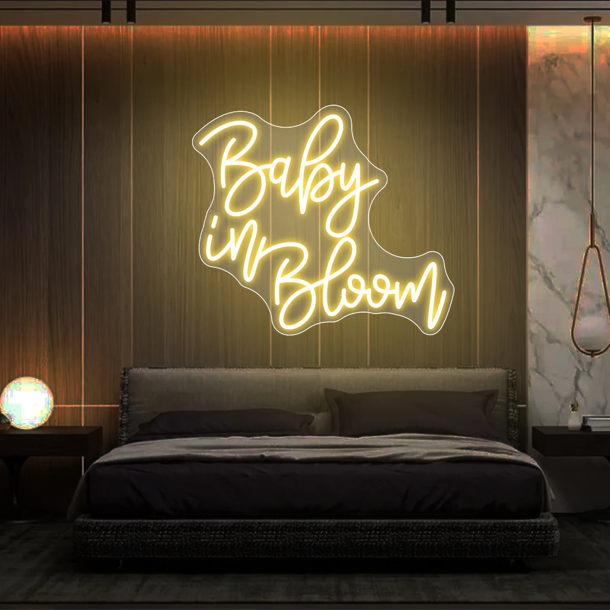 Imagem -05 - Baby in Bloom Led Neon Sign Decorações de Festa Quarto Neon Light Presentes de Aniversário Confissões de Casamento Criar Uma Atmosfera