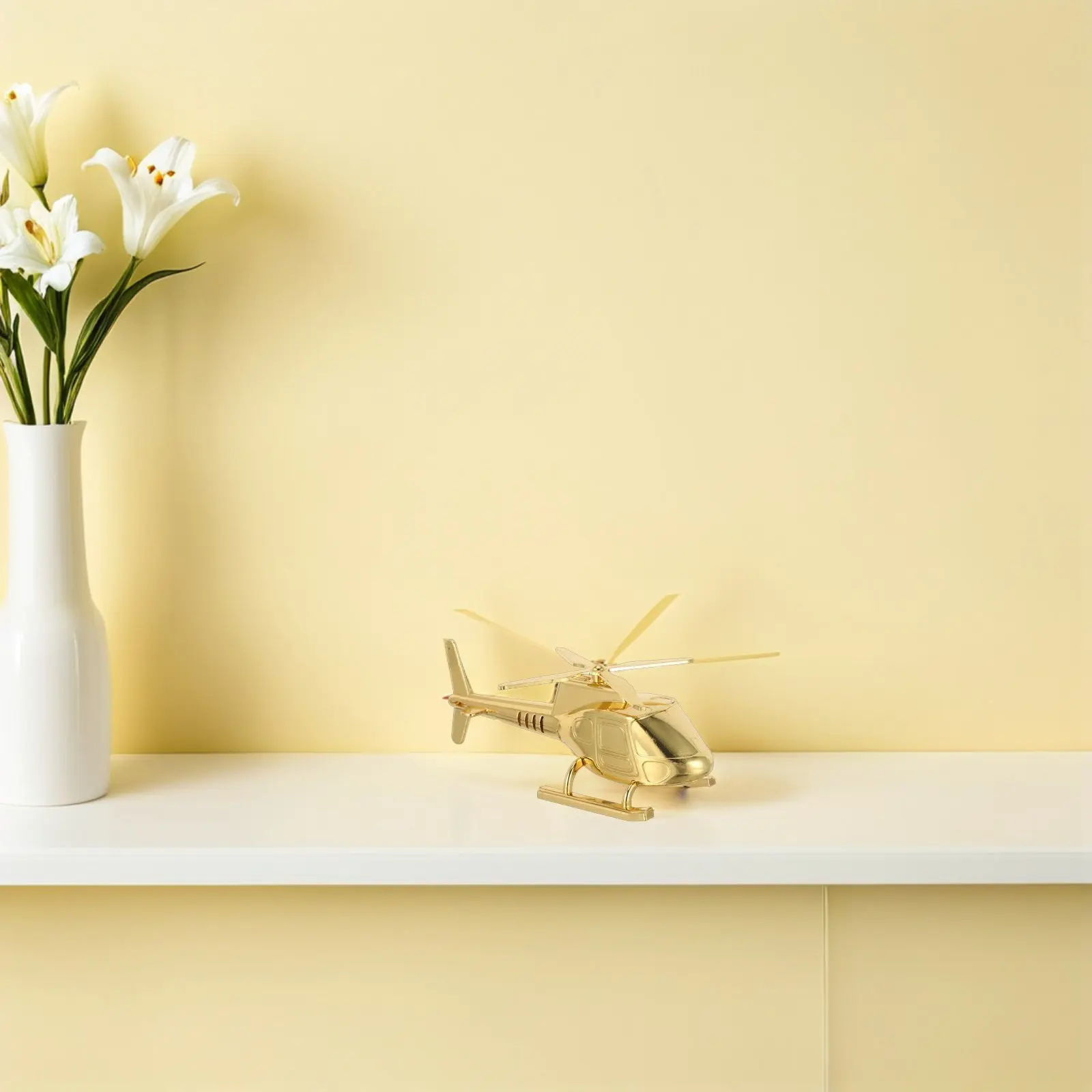 

Компактный литой вертолет из цинкового сплава - миниатюрная ретро-модель - образовательный экспонат для авиационных энтузиастов - мини