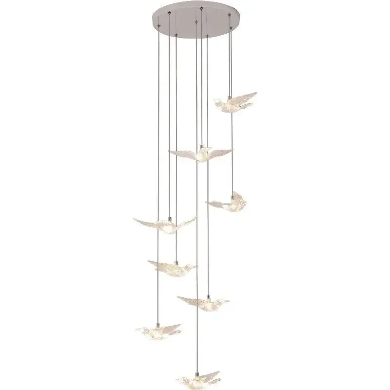 

Personalized bird chandelier engineering lamp hotel high-end villa duplex loft hall chandelier clothing store
