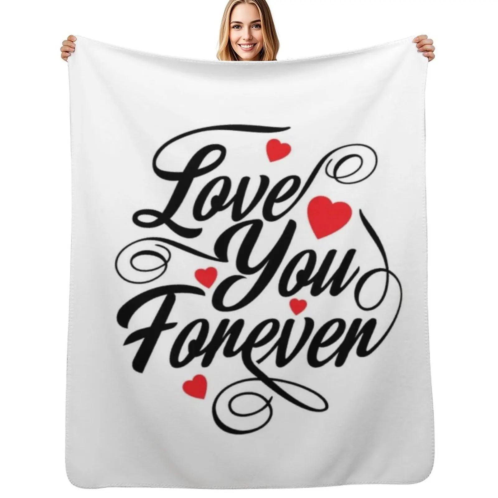 I Love you Forever Throw Blanket for winter Custom decorative Stuffeds Camping Fashion Sofas Blankets