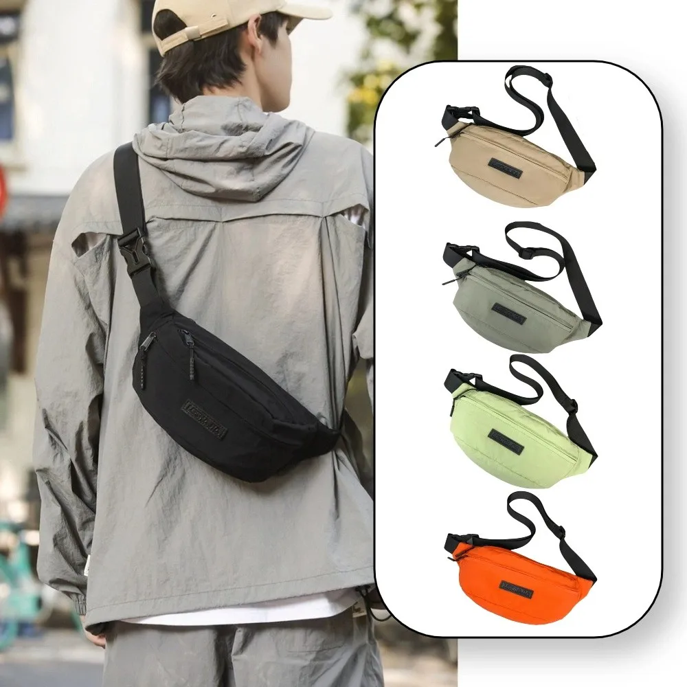 

Повседневная мужская нагрудная сумка, водонепроницаемая нейлоновая сумка на плечо большой вместимости, многофункциональная легкая поясная сумка через плечо