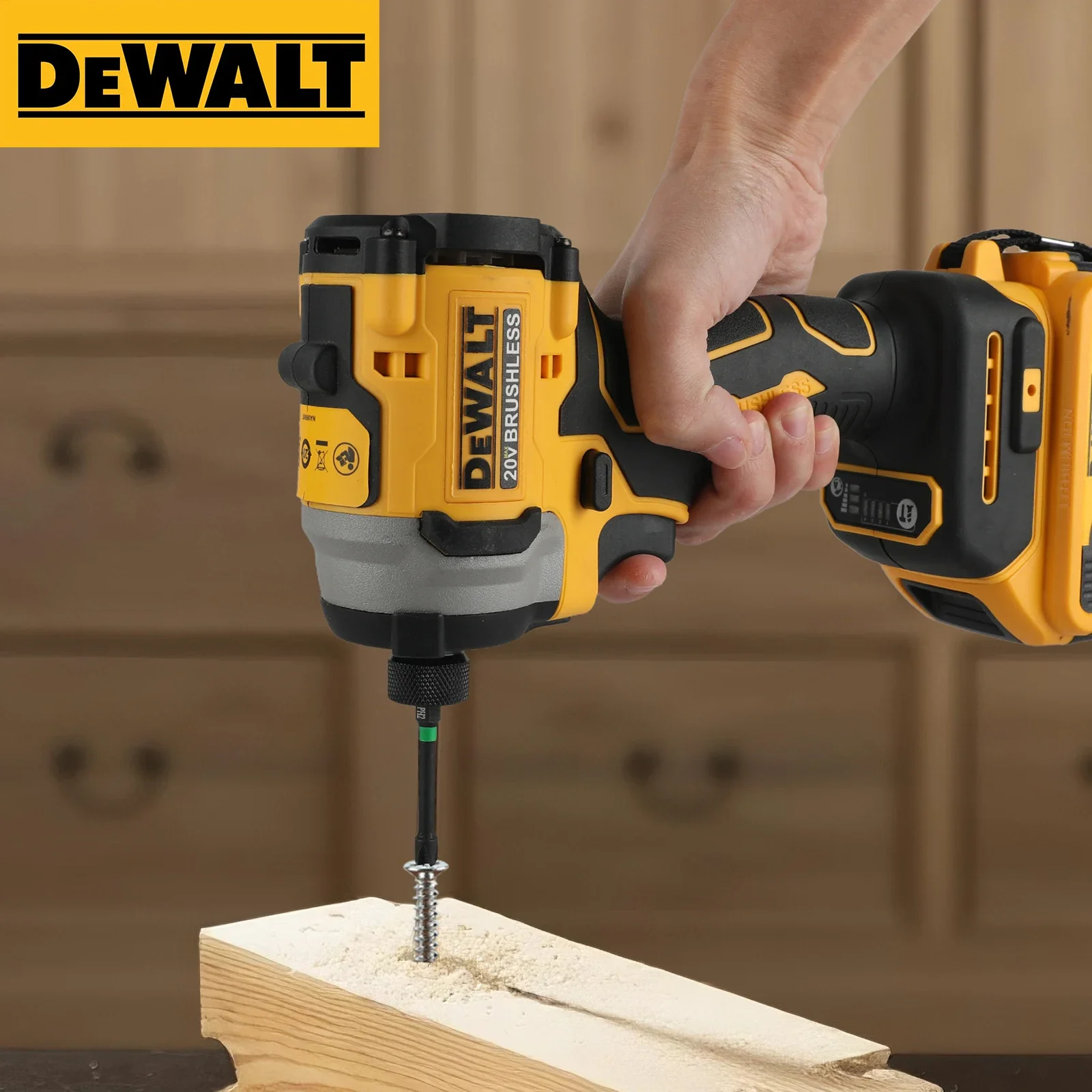 DeWalt Dcf850 Brushless Lithium Electric Screwdriver Electric Drill Woodworking Screwdriver Impact Drill Adjustable Speed