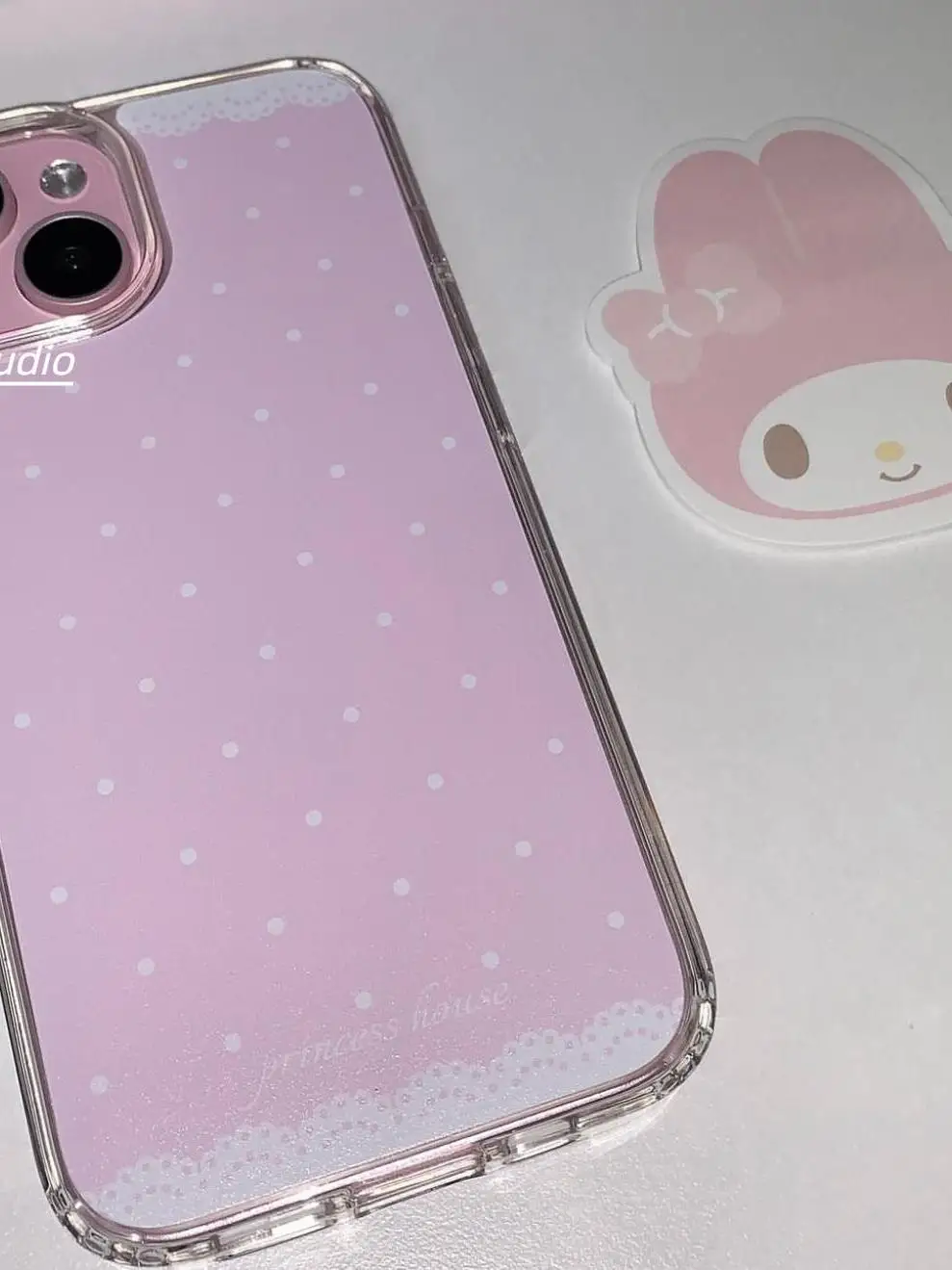 

Sweet Cute Pink Polka Dot Lace ACRYLIC iPhone Case Protective Cover Soft oproof for 3 4 5 6 7 pro Max