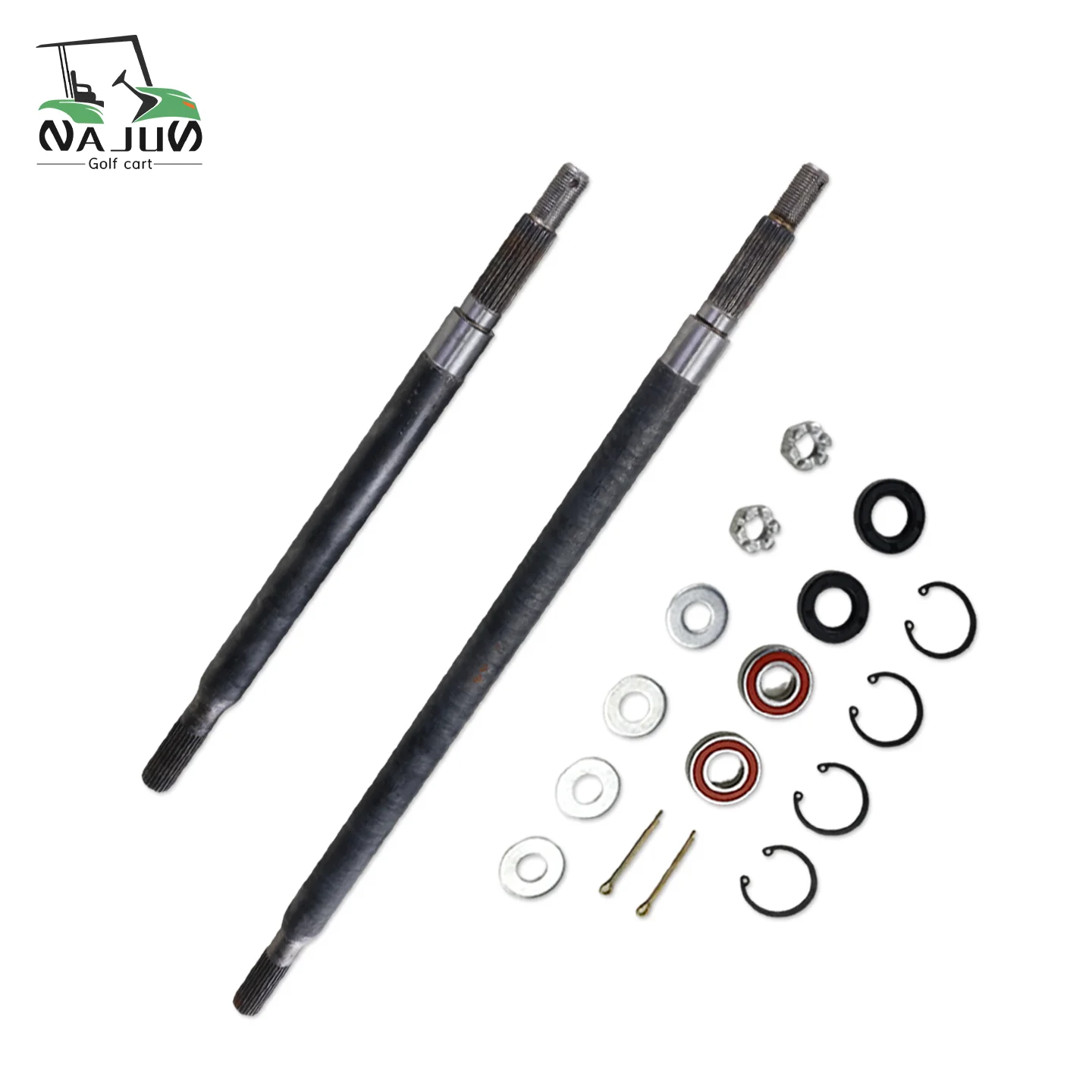 

E-Z-GO TXT Rear Axle Half Shaft Repair Kit with Long Short Axles Bearing Seal OEM 20377-G11 20377-G12 20377G11 20377G12