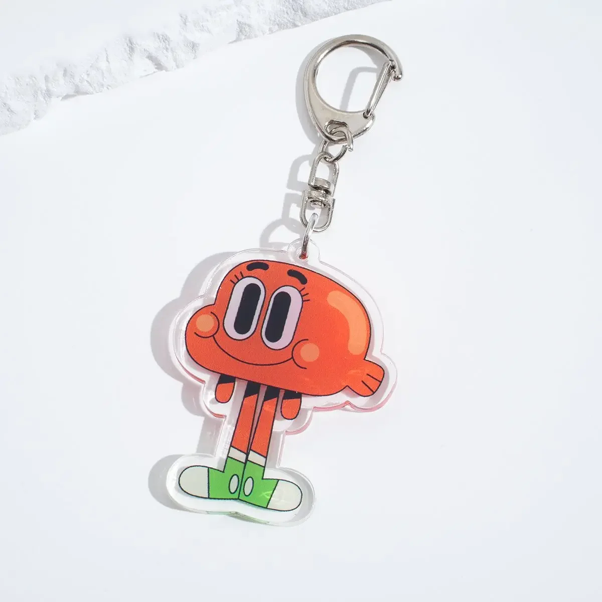 Porte-clés pendentif dessin animé en acrylique, porte-clés de voiture, sac de téléphone, bijoux suspendus, cadeaux, accessoires Gumball