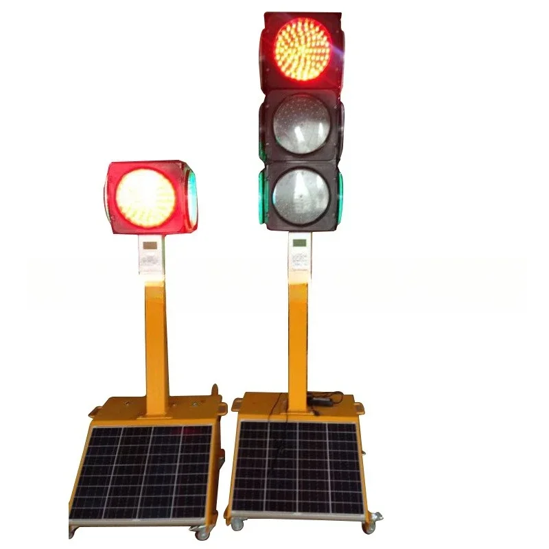 Solar movable signal light, intersection light construction emergency traffic light
