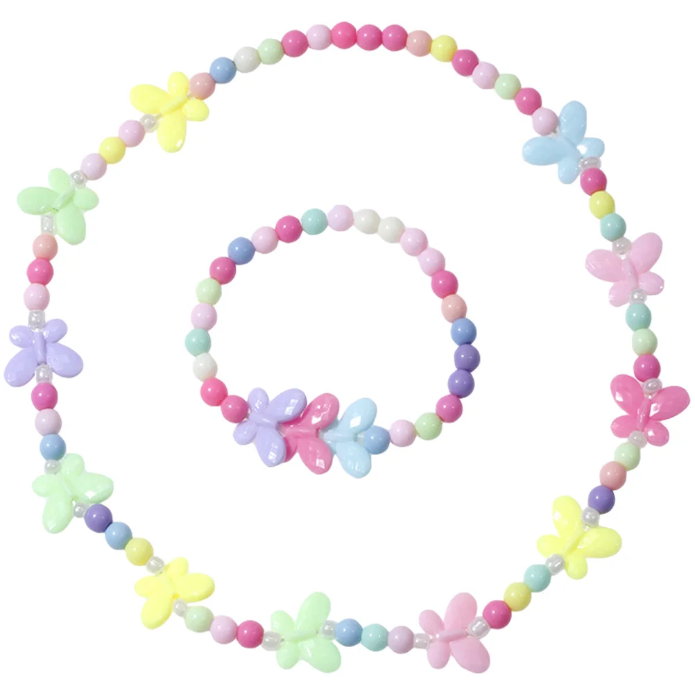 

Children's Jewelry Set Girls Pretend Flower Bracelet Decorate Little Bracelets Acrylic Baby Toddler Mother