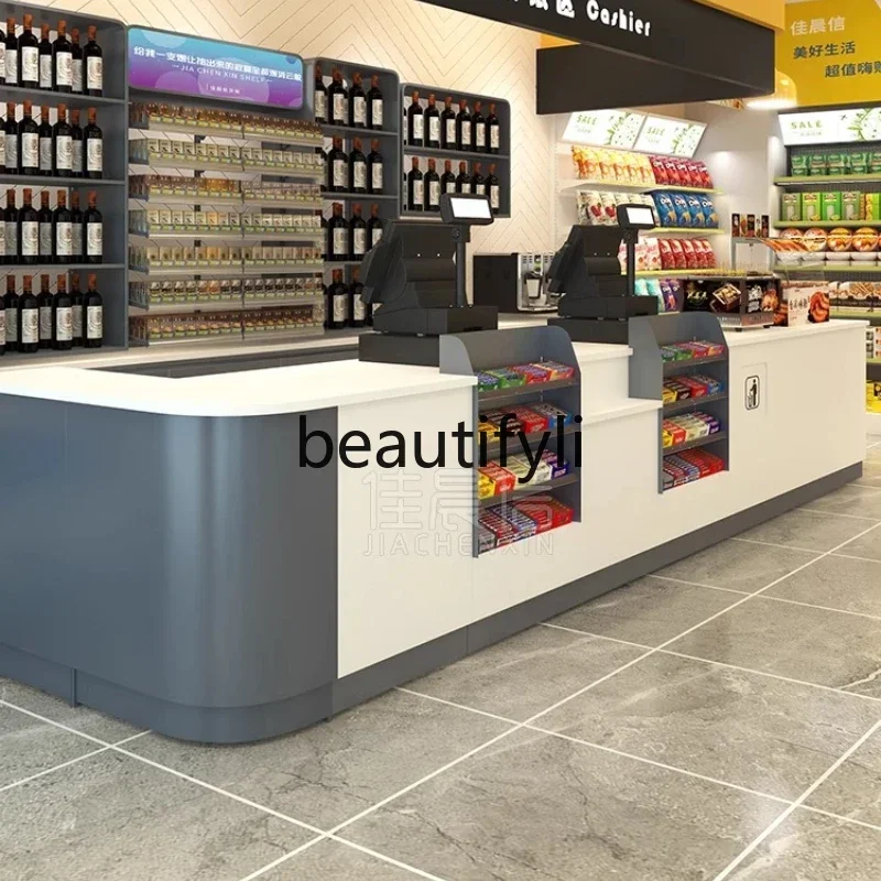 

ls 42Cash Register Counter for Stores, Convenience Stores, Supermarkets, Snack Shops, Multi-Functional Chain Commercial Corner