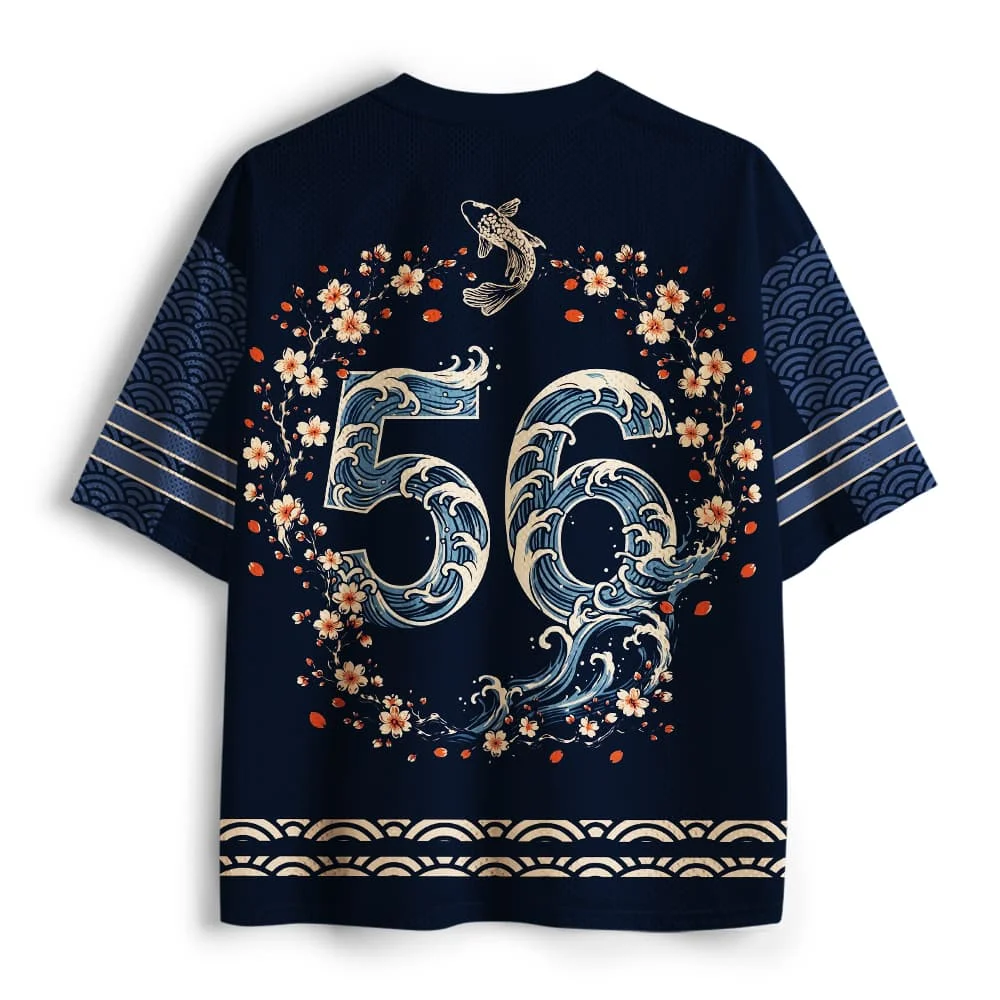 2026 new unisex mesh T-shirt V-neck lightweight breathable polyester mesh retro nostalgic printed casual sportswear