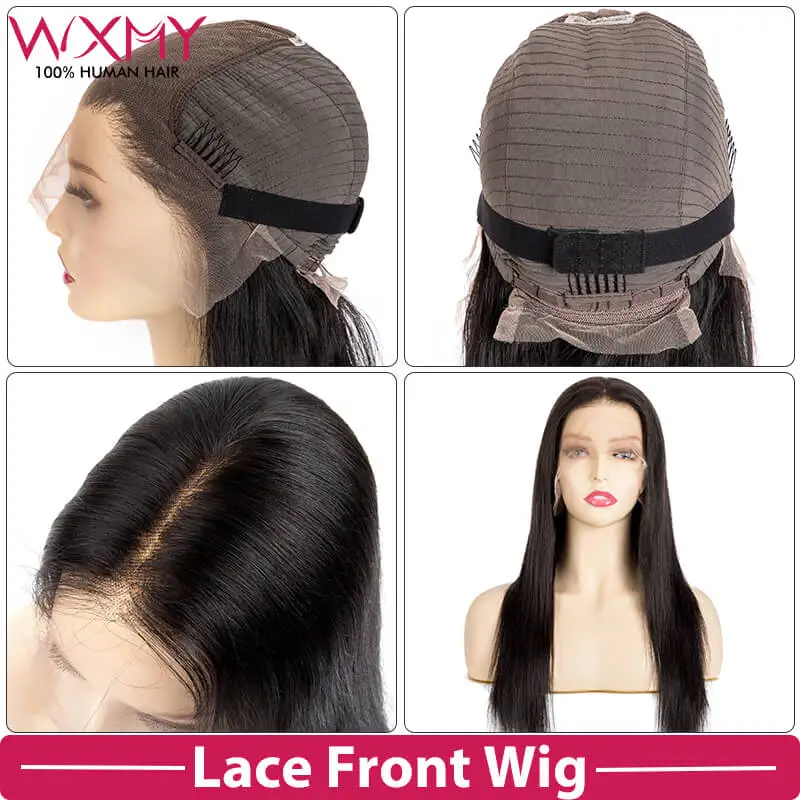 Lace Front Wig Straight Women Wig With Natural Hairline Breathable Human Hair Wigs For Women Natural Color 10"-26" Remy Hair Wig