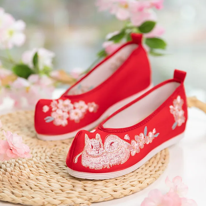 

CY153 2024 New Ancient Style in The Increase Head Shoes Embroidery in The Increase Embroidery Hanfu Shoe Female