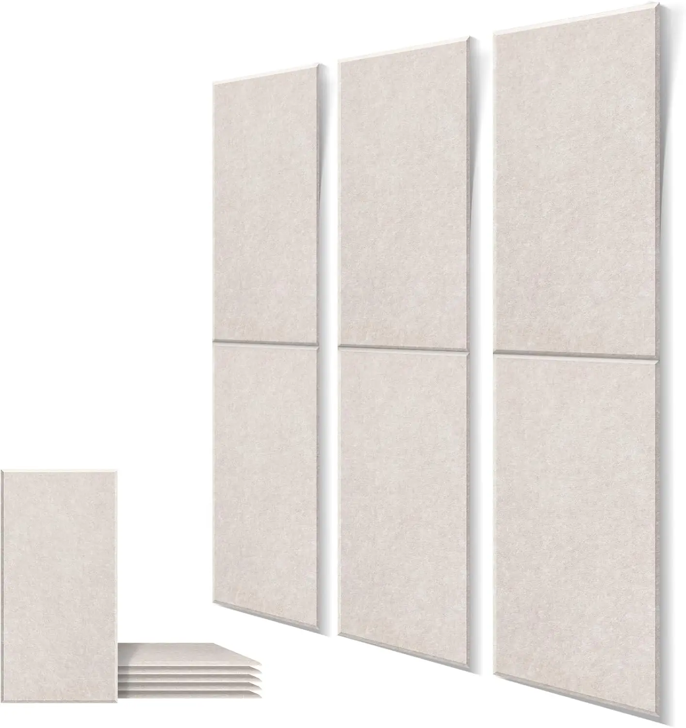 6PCS Acoustic Panels Home Decorative Sound Absorb Soundproofing Studio Office Treatment Isolation Wall Felt Cork Bulletin Board