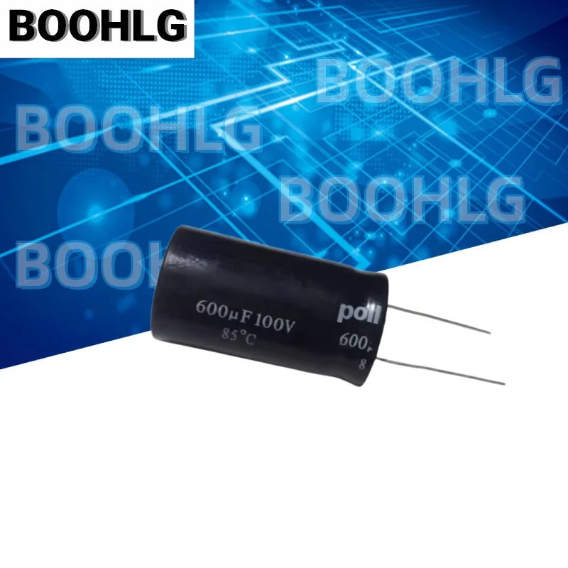 2PCS Original 600uf 100V Vertical NP Non-Polar Aluminum Electrolytic Capacitor 100V 600uf 22X40mm