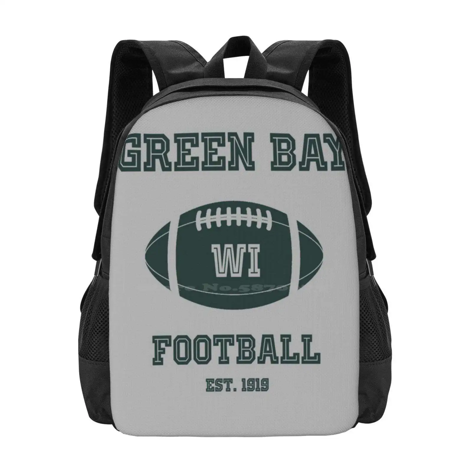 Green Bay-mochila de fútbol de estilo Retro, mochila de moda, para empaquetadores de fútbol