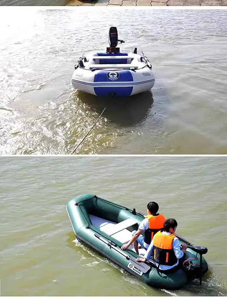 Thick PVC Inflatable Boat Foldable Rubber Dinghy Full Kits For Fishing Flood Rescue Kayak