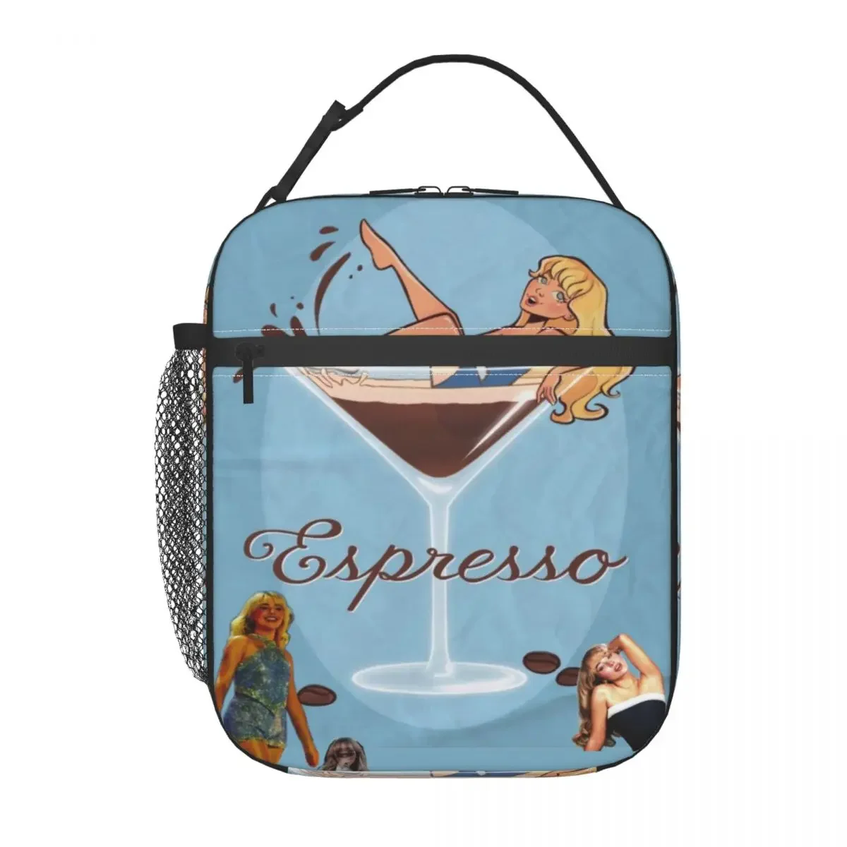 Custom S-Sabrina Carpenter Insulated Lunch Bag for Women Thermal Cooler Food Lunch Box Outdoor Camping Travel Portable Tote Bags