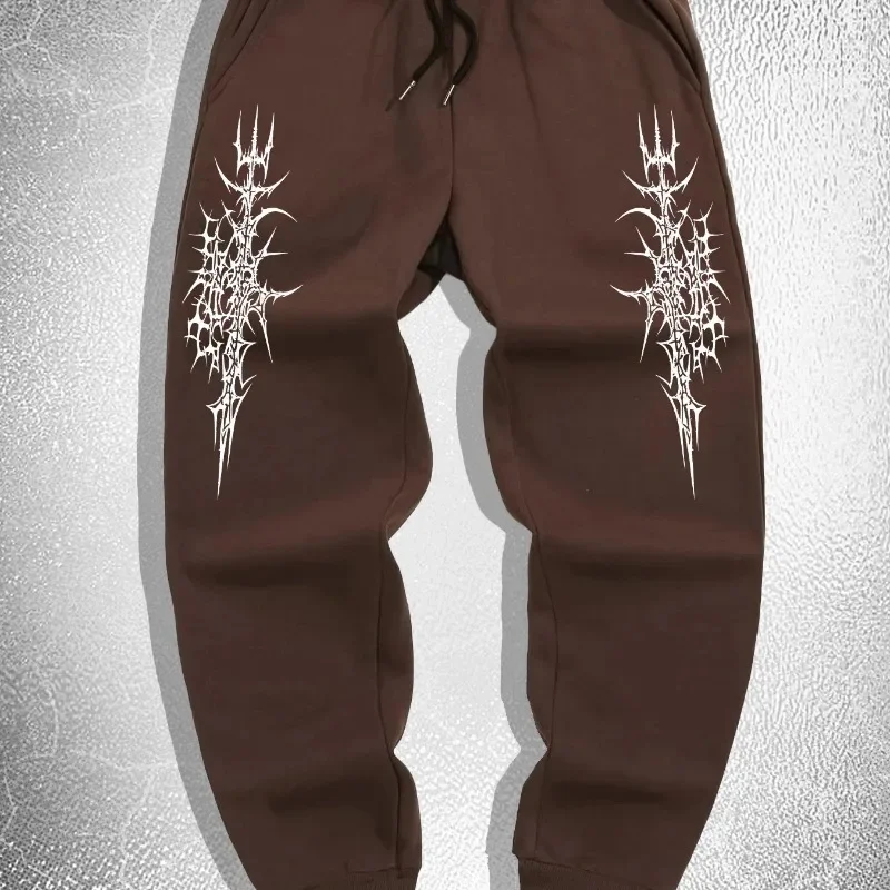 Pantaloni sportivi da uomo in vita stampata pantaloni casual da strada pantaloni sportivi adatti per sport all'aria aperta e pantaloni da jogging puri per il tempo libero