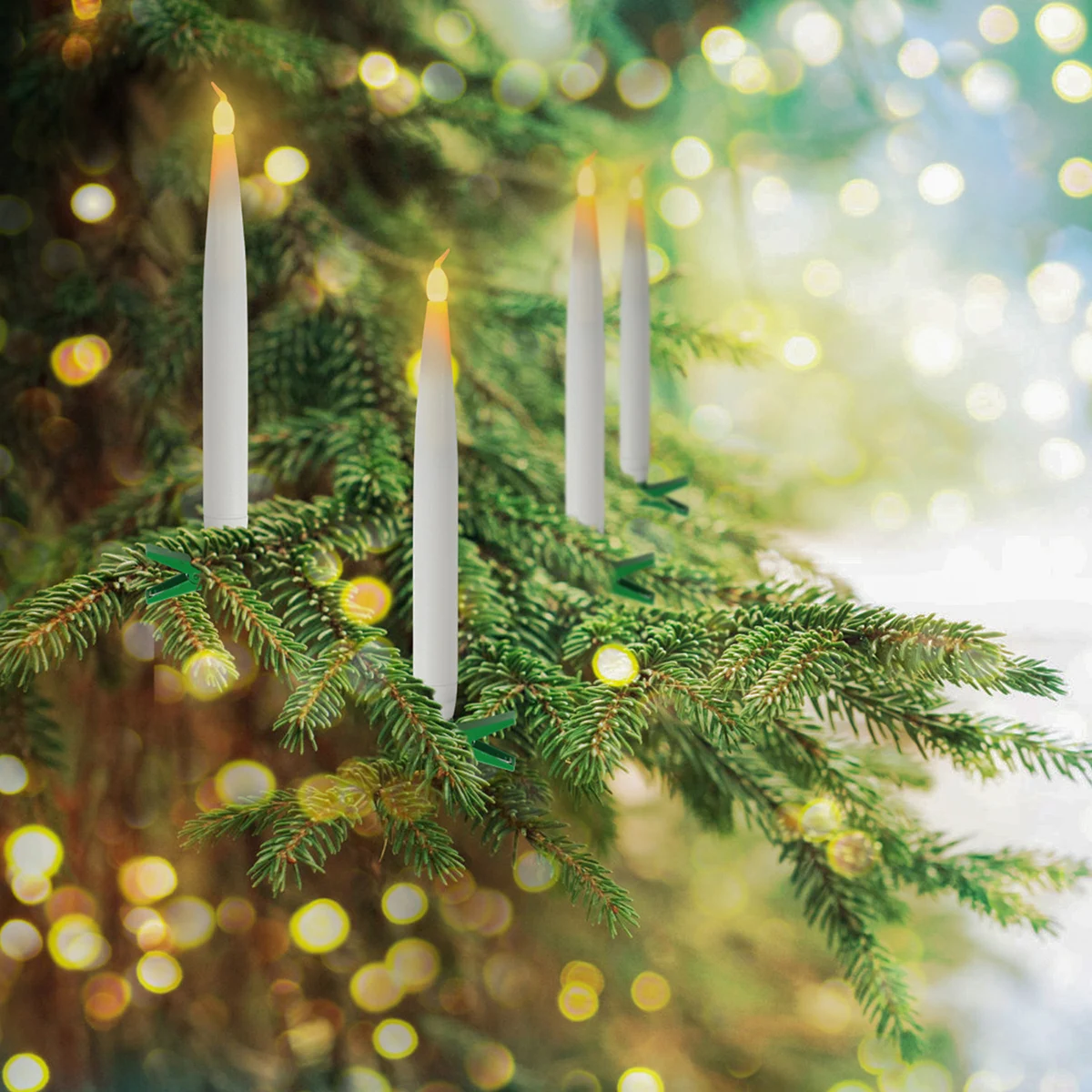 

6 LED Electronic C les Long Pole Clip Remote Control Operated Flameless Night Light Home Decoration LED Lighting