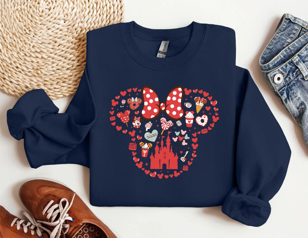 Sweatshirts pour la Saint-Valentin, Sweat-shirts en forme de coeur pour la Saint-Valentin Mickey et Minnie Sweat-shirts pour la Saint-Valentin Disneyland