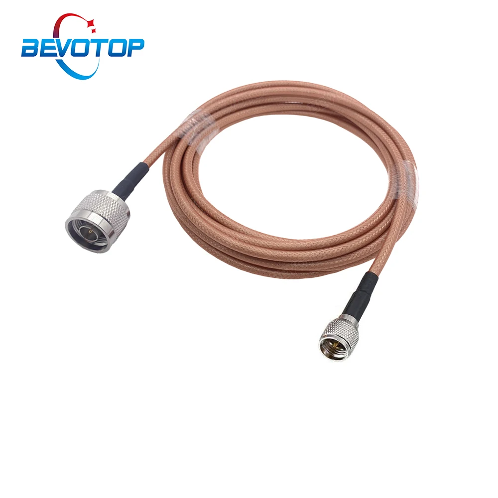 BEVOTOP Mini UHF Male to N Male Connector RG142 50-3 Coax Cable High Temperature Resistive WIFI Router Antenna Extension Jumper