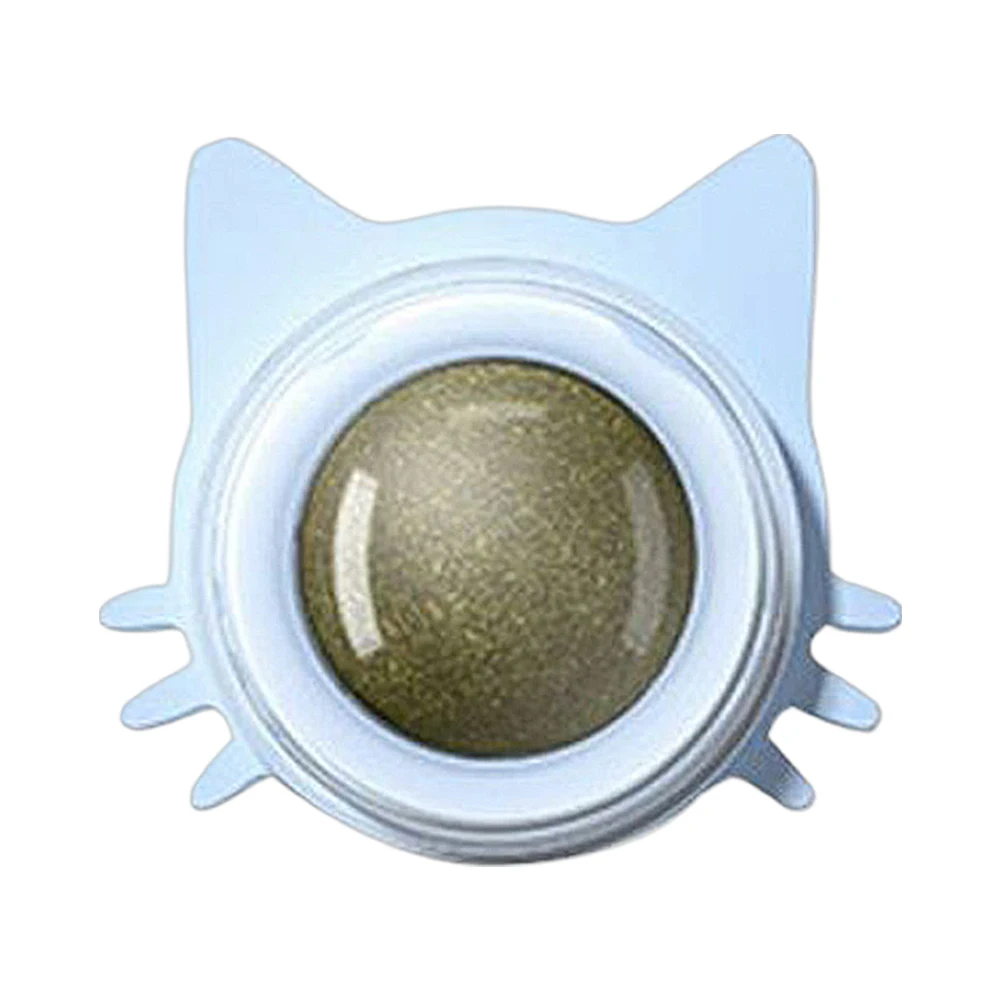Catnip Wall Toys Rotatable Catnip Lickable Ball Teeth Cleaning Cat Bite Toy Cat Accessories