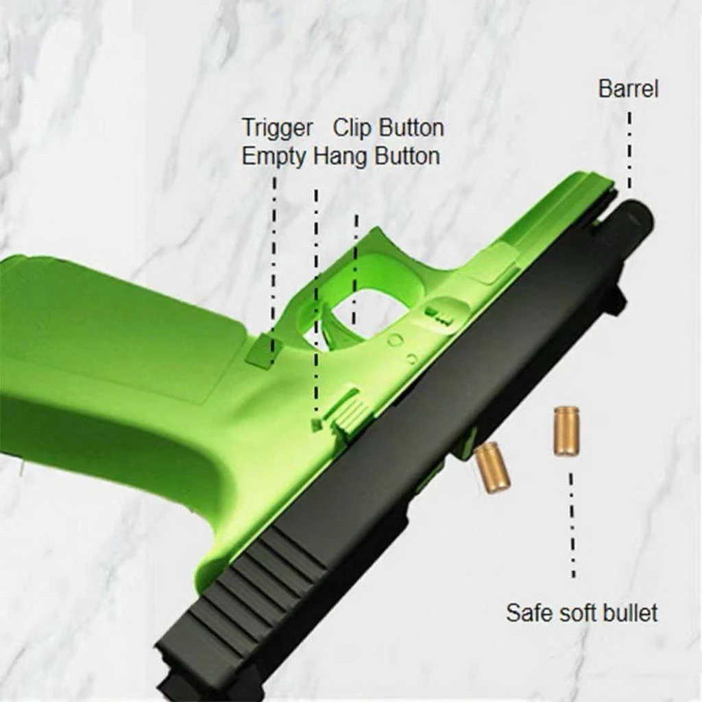 2026.M1911 Automatico Shell Espulsione Morbida Proiettile Pistola Giocattolo G17 Airsoft Pistola Armas Bambini CS Tiro Armi Pistola Giocattolo per I Ragazzi