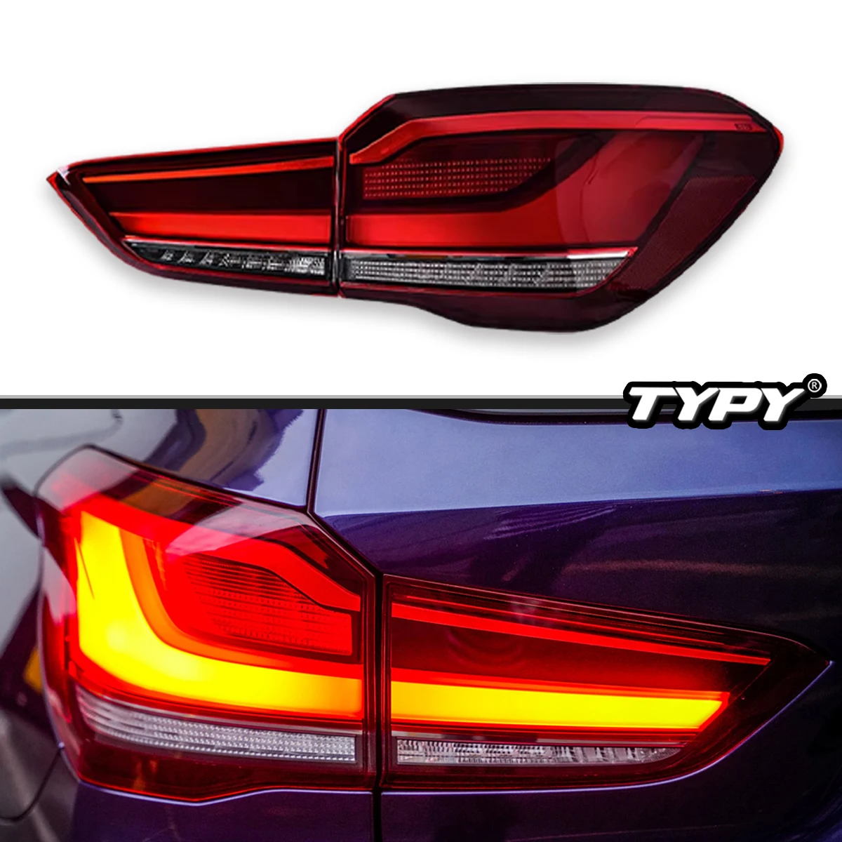 

TYPY Car Tail Lights For BMW X1 F48 2016-2019 LED Car Tail Lamps Daytime Running Lights 4PCS Plug And Play Car Accessories