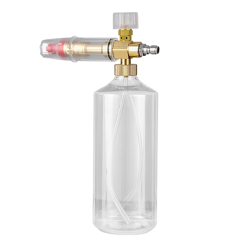 1pc Transparent PA Foam Cannon, High Pressure Car Wash Foamer, 1/4