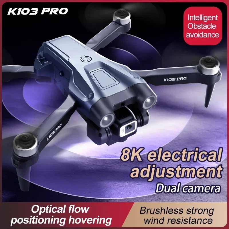 K103 PRO drone Brushless  GPS Laser Obstacle Avoidance Drone 4K-8K Dual-camera  Aircraft Toy Helicopter