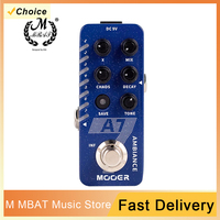 MOOER A7 Ambiance Reverb Guitar Effect Pedal Built-in 7 Reverb Effects Infinite Sustain Buffer Bypass New Reverb Effect Pedal