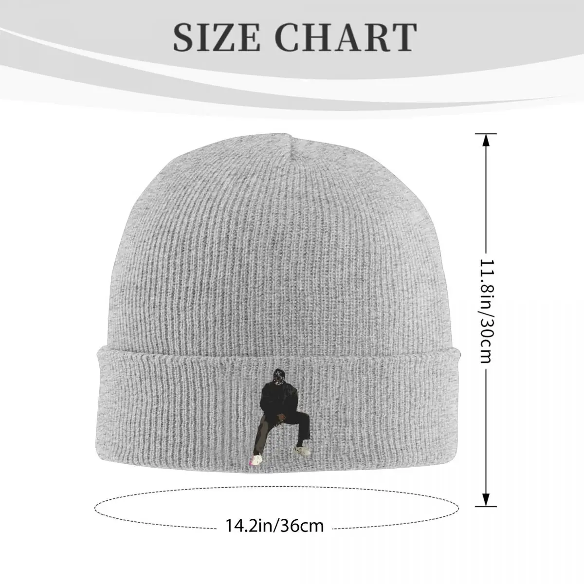 Kanye West Donda Mask Sitting Hat Autumn Winter Beanie Baggy Meme Hip Hop Rap Style Cap Unisex Acrylic Skullcap