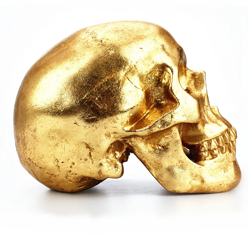 

Gold Resin Skull Coin Bank Human Skull Money Box Bedroom Decor Halloween Gifts Piggy Bank Money Box Halloween Gifts