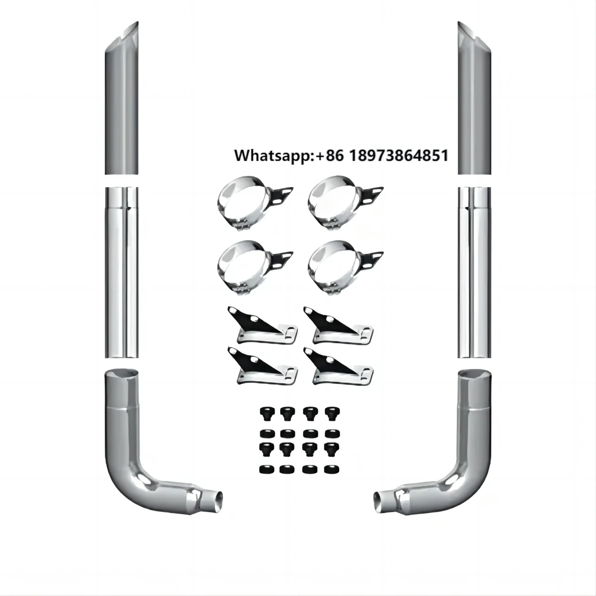 

6/7/8 Inch Heavy Duty Truck Stainless Steel Miter Cut Exhaust Stack Kits for Peterbilt