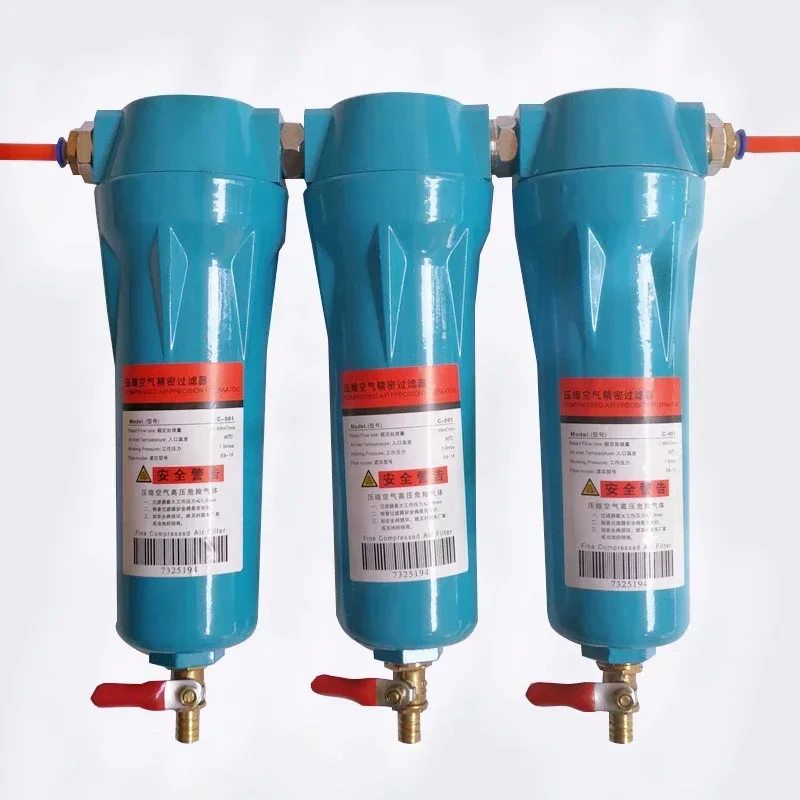 015 Compressed Air Precision Filter Q/P/S/C Grade Oil Water Seperator Air Compressor Filter Drying and Oil Removal