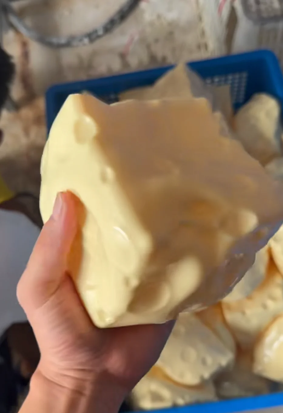 Large Simulation Cheese Block Fluid Squishy Toy Soft Gel Squeeze Fidget Toy Realistic Food Model Stress Relief Desktop Ornament