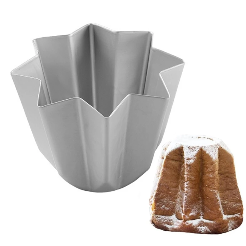 New Aluminium Cake Mold Pandoro Molds Octagonal Bread Baking Pan Non-stick Cheese Cake Mould Kitchen Accessories Bakeware