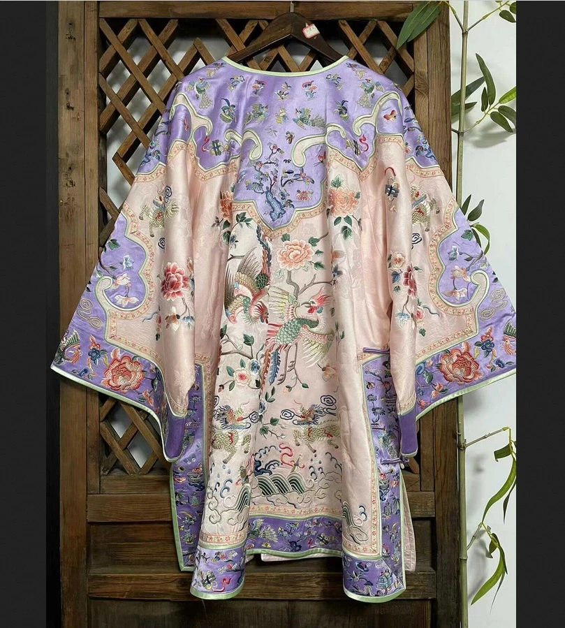 

Платье Feng Qiuhuang, новый стиль, ароматная облачная пряжа, вышитая китайский стиль, Цин Ханфу, женское платье для жены, диагональная планка